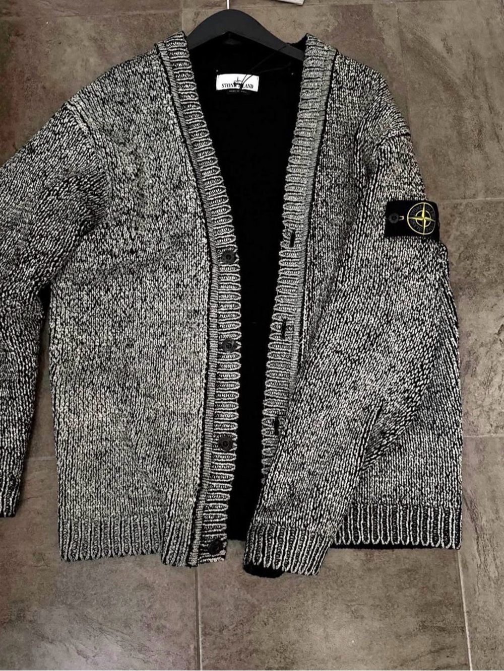 Stone Island Monochrome Marled Men's Cardigan